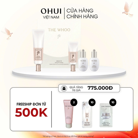 Bộ Kem chống nắng Whoo nâng tông Gongjinhyang Seol Radiant White Tone Up Sunscreen