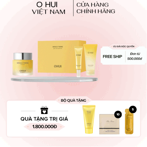 Bộ Kem Dưỡng Ohui Miracle Toning Glow Cream Special Set