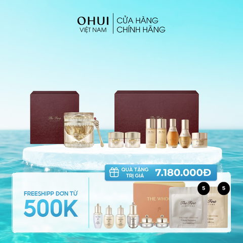 Bộ kem dưỡng trẻ hóa da từ bột kim cương OHUI The First Diadein Solitaire Cream