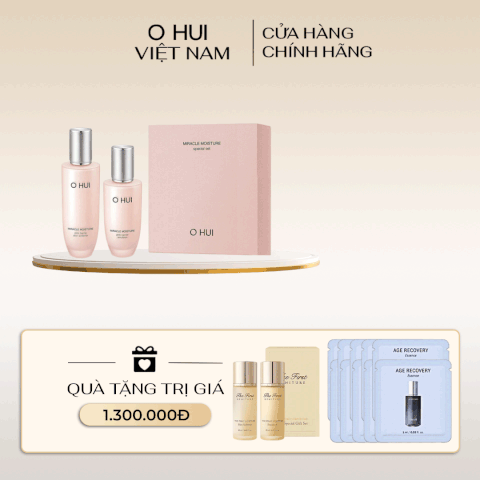 Bộ Nước Cân Bằng Ohui Miracle Moisture Pink Barrier Skin Softener Set