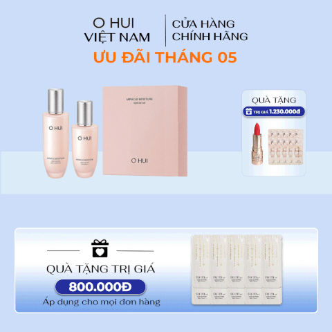 Bộ Nước Cân Bằng Ohui Miracle Moisture Pink Barrier Skin Softener Set