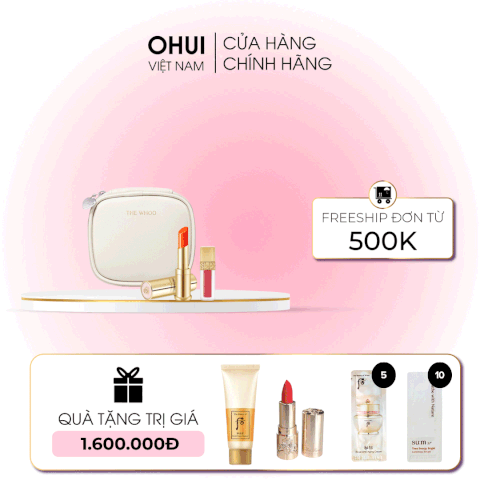 Bộ Son Dưỡng Môi Đông Y Whoo Glow Lip Balm Special Set Orange