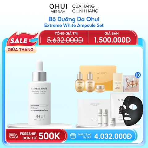 Bộ Dưỡng Da Ohui Extreme White Ampoule Set