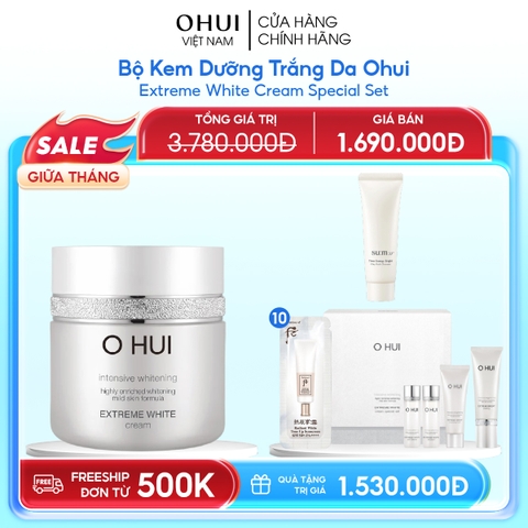 Bộ Kem Dưỡng Trắng Da Ohui Extreme White Cream Special Set