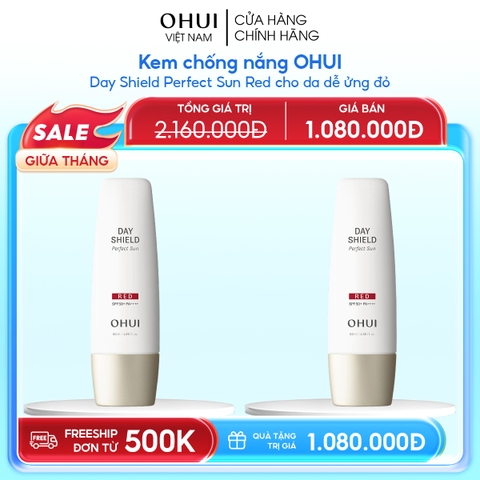 Kem chống nắng OHUI Day Shield Perfect Sun Red cho da dễ ửng đỏ