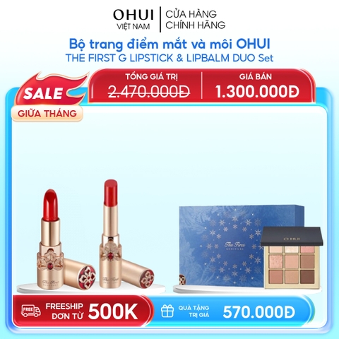 Bộ Son Dưỡng Môi OHUI The First Geniture Lipstick Và Lipbalm Due Set