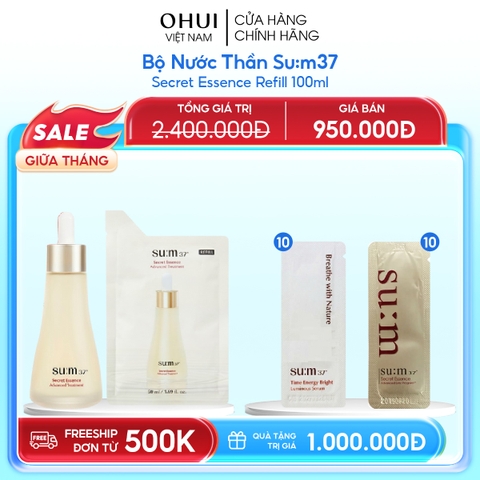 Bộ Nước Thần Su:m37 Secret Essence Refill 100ml