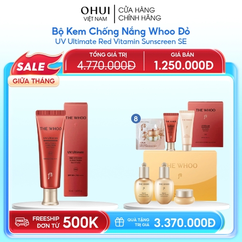 Bộ Kem Chống Nắng Whoo Đỏ UV Ultimate Red Vitamin Sunscreen SE