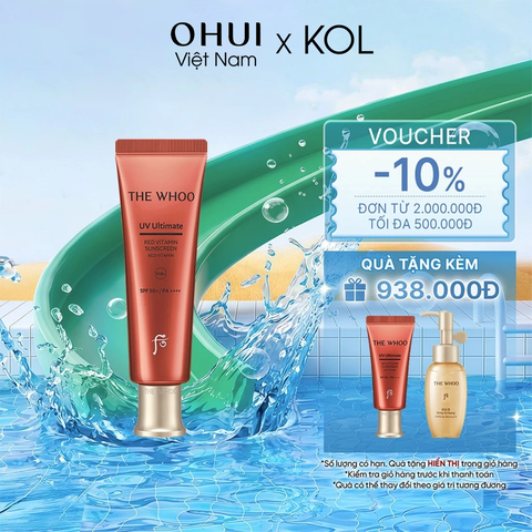 [KOL x OHUI] Kem Chống Nắng Whoo Đỏ UV Ultimate Red Vitamin Sunscreen SE 25ml