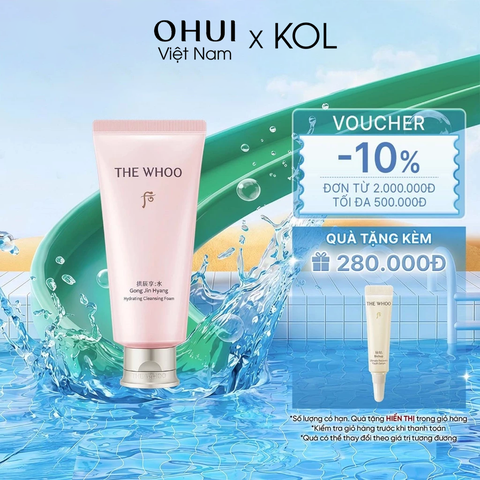 [KOL x OHUI] Sữa rửa mặt cấp ẩm Gongjinhyang Soo Hydrating Foam Cleanser
