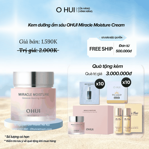Bộ Kem dưỡng ẩm sâu OHUI Miracle Moisture Cream