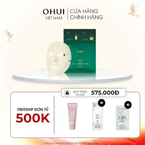 Mặt nạ 3 bước ngăn ngừa nếp nhăn sớm OHUI Prime Advancer 3-Step Mask