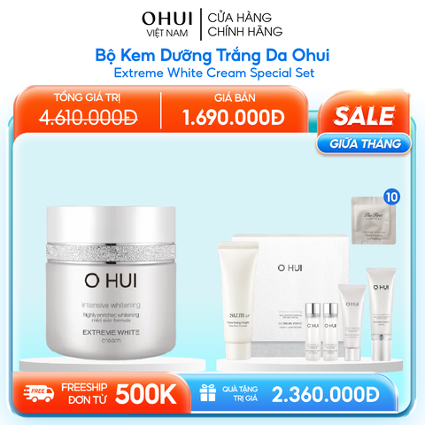 Bộ Kem Dưỡng Trắng Da Ohui Extreme White Cream Special Set