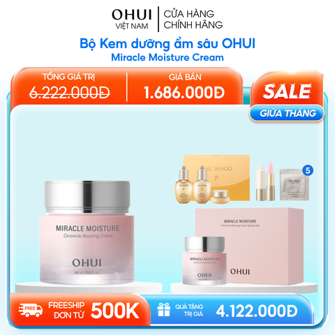 Bộ Kem dưỡng ẩm sâu OHUI Miracle Moisture Cream