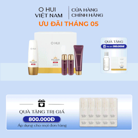 Set Kem Chống Nắng Ohui Day Shield Perfect Sun Red SPF50+/PA++++