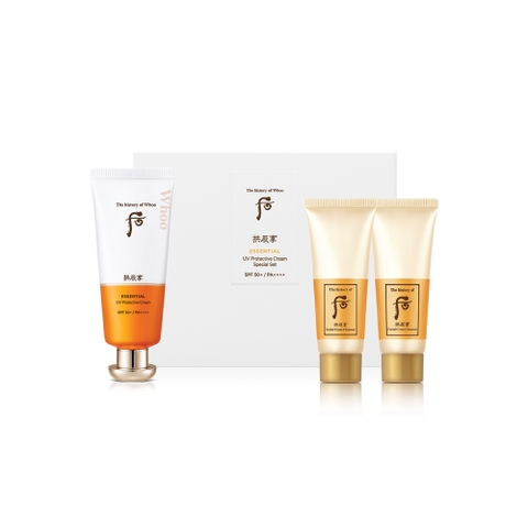 Bộ Kem chống nắng dưỡng ẩm The history of Whoo Gongjinhyang Essential UV Protective Sun Cream SPF50+, PA++++ 60ml