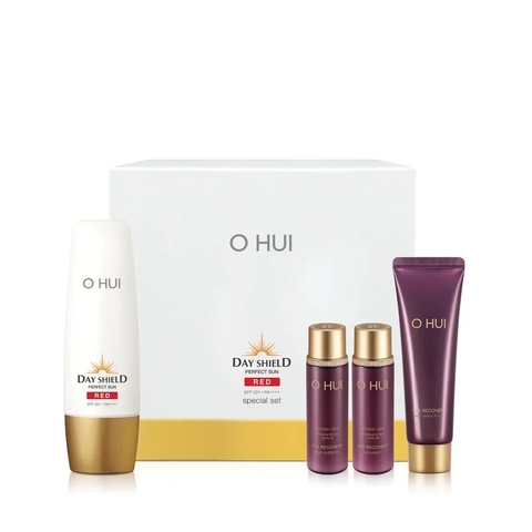 Set Kem Chống Nắng Ohui Day Shield Perfect Sun Red SPF50+/PA++++