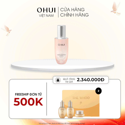 Tinh chất dưỡng ẩm OHUI Miracle Moisture Pink Barrier Essence