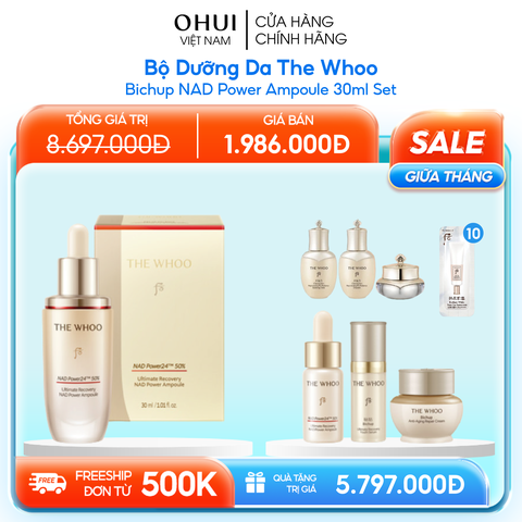 Bộ Dưỡng Da The Whoo Bichup NAD Power Ampoule 30ml Set