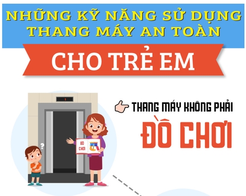 [Infographic] – Những kỹ năng sử dụng thang máy an toàn cho trẻ em