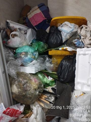 TB số 02/2025/TB-ECH3 Khuyến cáo sử dụng nhà rác các tầng đảm bảo vệ sinh môi trường