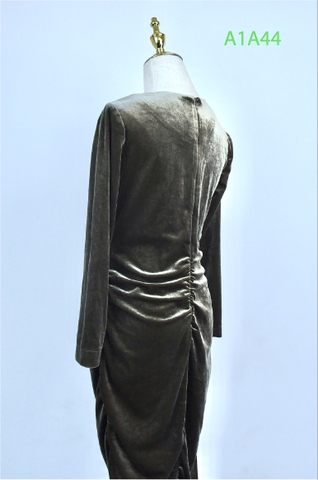 Váy nhung nhún eo