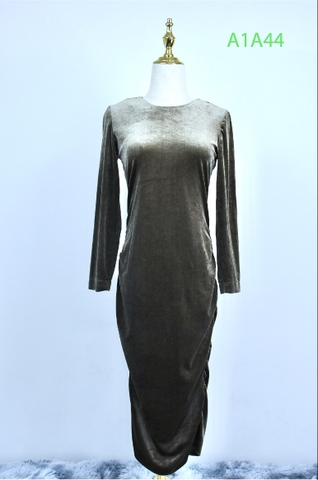 Váy nhung nhún eo