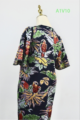 ZARA- Váy hoạ tiết hoa lá