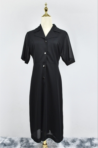 Váy dáng dài cổ vest