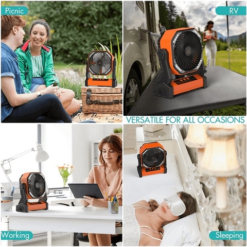 Quạt cắm trại Panergy có đèn LED