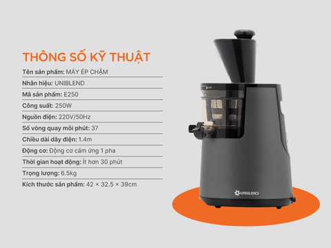 Máy ép chậm Uniblend UBE-250 (model cũ: E250)