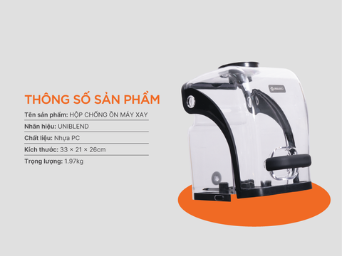 Hộp chống ồn máy xay sinh tố công nghiệp Uniblend