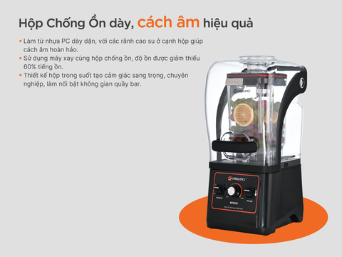 Hộp chống ồn máy xay sinh tố công nghiệp Uniblend