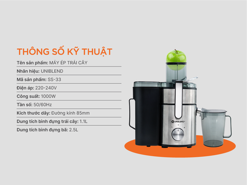 Máy ép trái cây Uniblend SS-33