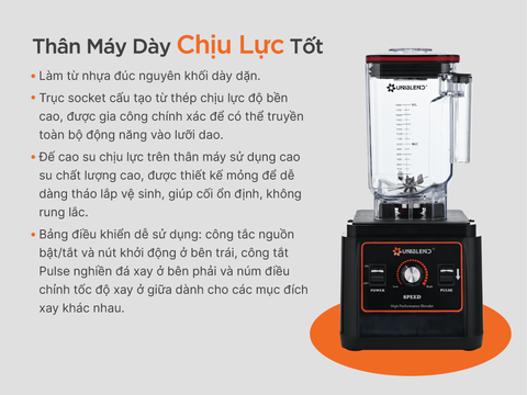 Máy xay sinh tố công nghiệp Uniblend UBS-712 (model cũ: UB-712)