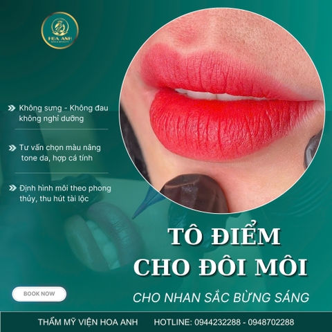 tiết lộ kỹ thuật phun môi không sưng, bám màu sau 15 phút