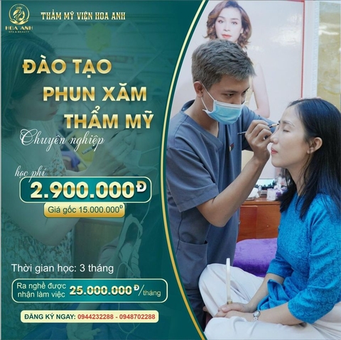 HỌC VIỆN ĐÀO TẠO PHUN XĂM THẨM MỸ - KHÓA HỌC PHUN XĂM THẨM MỸ CHUYÊN NGHIỆP