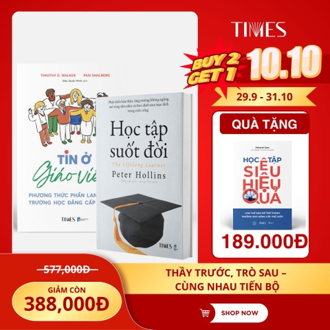 Mua 2 tặng 1: Thầy Trước, Trò Sau – Cùng Nhau Tiến Bộ  ( Tặng cuốn Học Tập Siêu Hiệu Quả)
