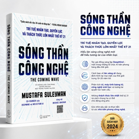 Sách - Sóng thần công nghệ (The Coming Wave)  : Trí tuệ nhân tạo, quyền lực và thách thức lớn nhất thế kỷ 21