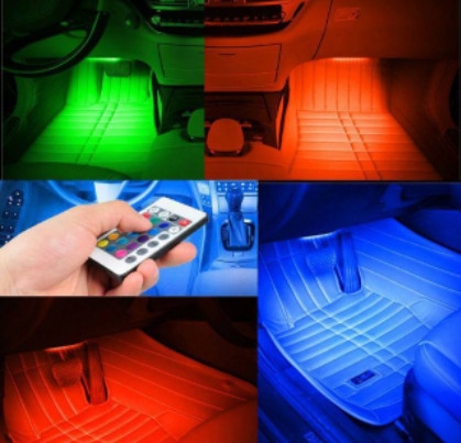 Đèn Led gầm ghế ô tô nháy theo nhạc 4 thanh dài