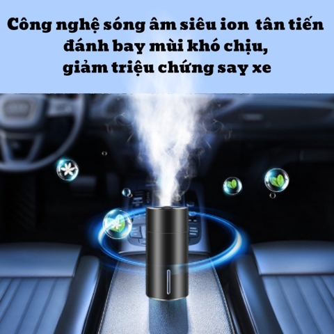 Máy Khuếch Tán Tinh Dầu W301 - Tạo Độ Ẩm Ôtô Bằng Kim Loại - 2 Chế Độ Phun Sương