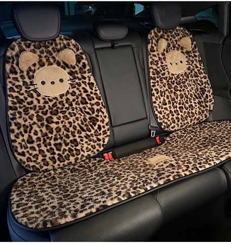 Lót Ghế Ô Tô, Gối Tựa Cổ/Lưng – Họa Tiết Da Beo Cá Tính