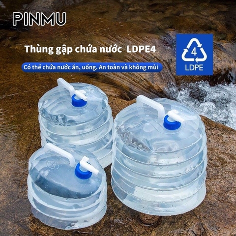 Thùng Đựng Nước Gấp Gọn Đi Du Lịch Dã Ngoại Siêu Nhẹ 5L 10l 15L