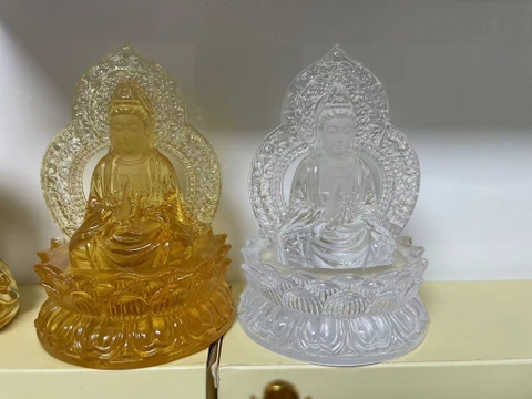 (17 mẫu ) Tượng phật bà Quan âm lưu ly trang trí taplo xe hơi