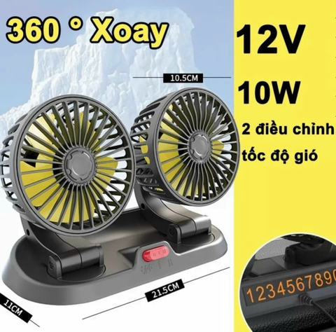 Quạt mini cắm tẩu tặng kèm dãy số dt