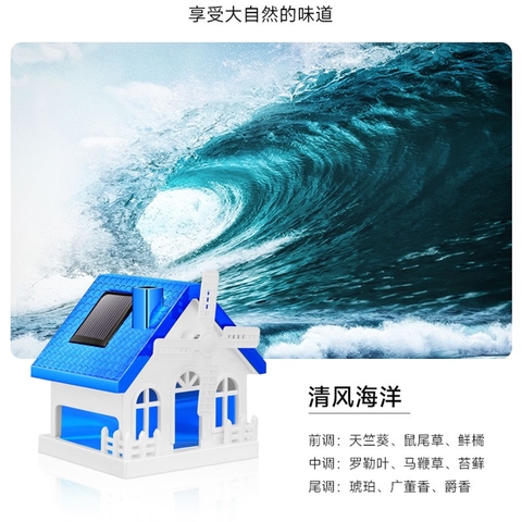 Nước hoa ô tô mô hình ngôi nhà MY HOME có cánh quạt xoay bằng nlmt dung tích 40ml