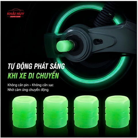 Bộ 4 nắp chụp van phản quang cho ô tô xe máy