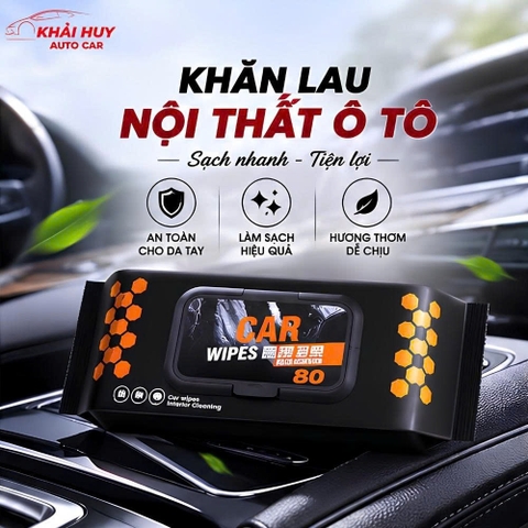 (KH) Khăn ướt vệ sinh nội thất oto tiện dụng - Giấy ướt phục hồi nội thất sáng bóng
