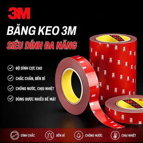 Băng dính cường lực 3M cho ô tô cuộn bản rộng 1cm