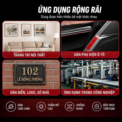 Băng dính cường lực 3M cho ô tô cuộn bản rộng 1cm